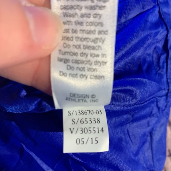 Athleta Royal Bright Blue Downalicious Goose Down Puffer Vest Women's Small S - Picture 9 of 11